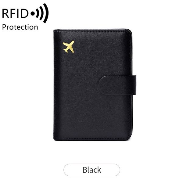PU Leather RFID Passport/Card Wallet With Arita holder