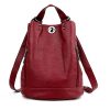Pu high-capacity Bucket Backpack Women