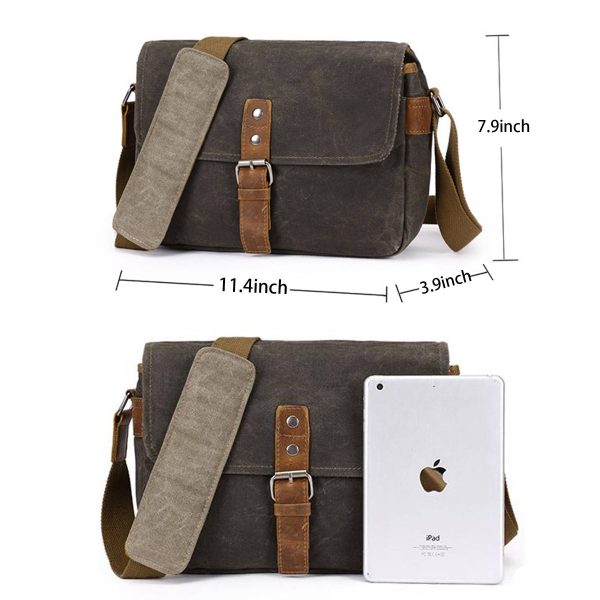 Canvas Men Vintage Waterproof Camera Cross-body bag