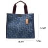 Blue Canvas Crossbody Bag Printed Customized Tote