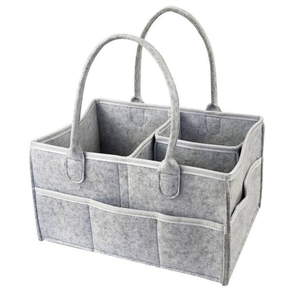 Felt Baby Diaper Caddy Organizer Tote Bag