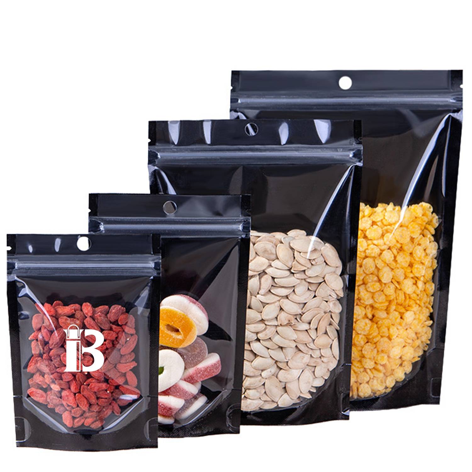 Food Storage Mylar Packaging Pouch Bag w/ Clear Window