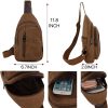 Crossbody Canvas Sling Bag Backpack with Adjustable Strap