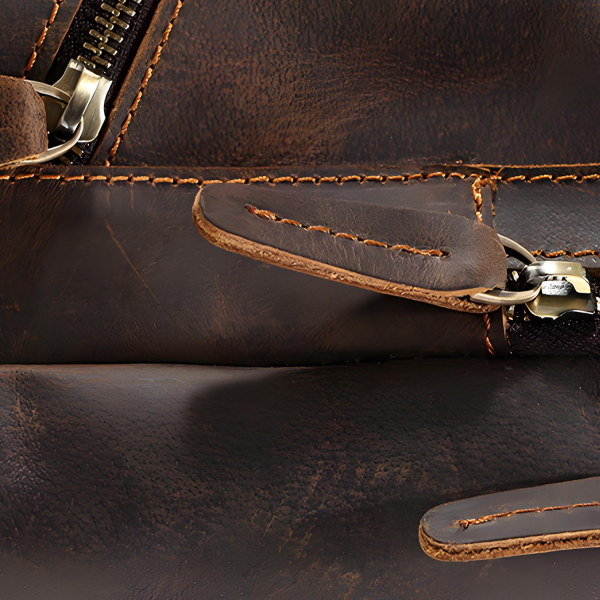 Genuine Leather Vintage Laptop Backpack for Travel