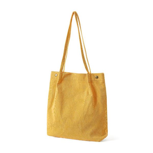 Portable Corduroy Tote Bag