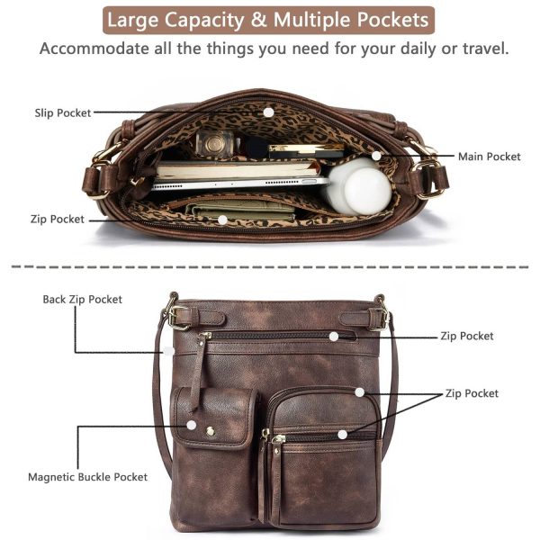 Genuine Leather Crossbody Bags for Women