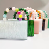 Acrylic Pearl Chain Marbling Handbag