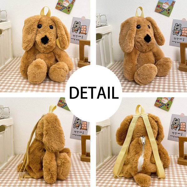 Cotton Plush puppet dog backpack for kids