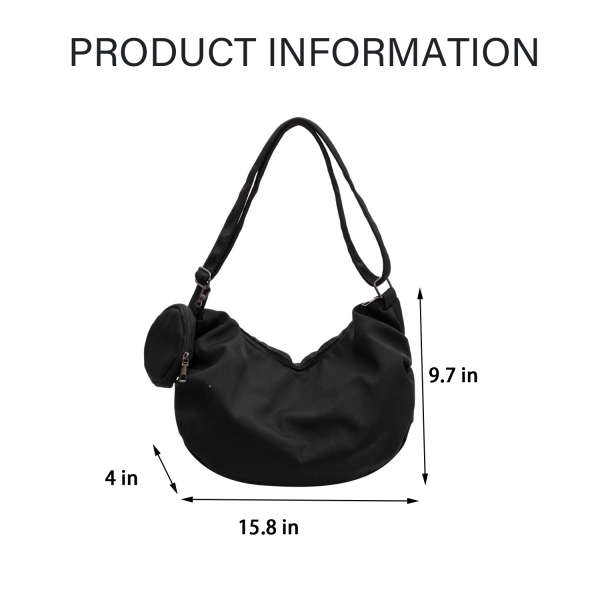 Nylon Leisure Shoulder Crossbody Bag