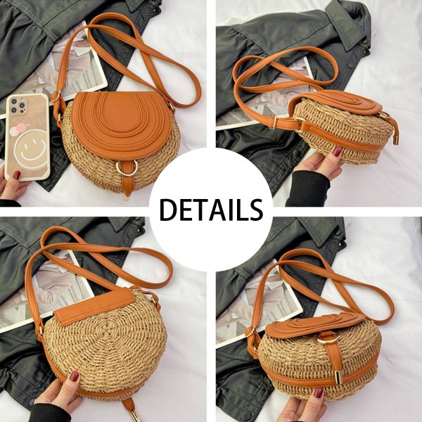 Jute Versatile straw cross-body shoulder bag