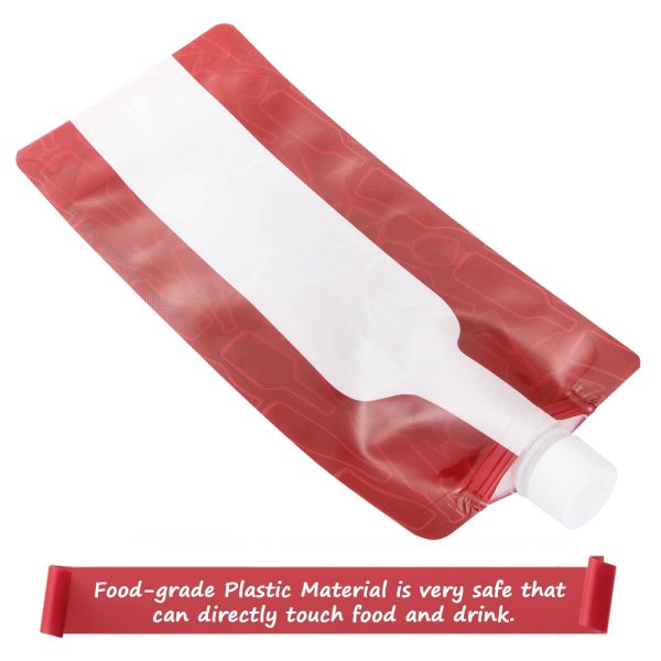 Foldable Liquor Beverages Wine Bottle Drink Pouches
