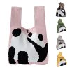 Polyester woven panda shopping bag handbag