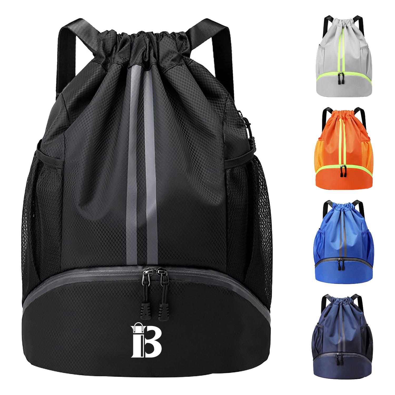 Waterproof Drawstring Backpack For Adjustable Casual Daypack