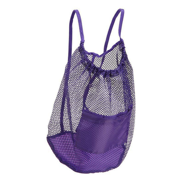 Nylon Mesh Drawstring Gym & SportsBackpack W/ Zipper Pocket