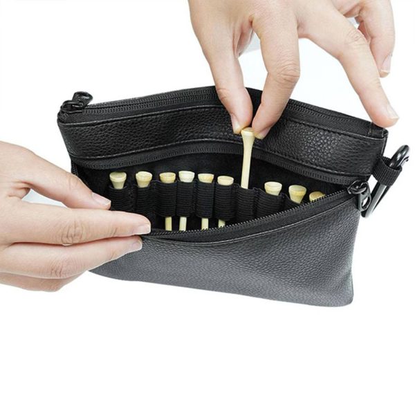PU leather portable golf bag with hook