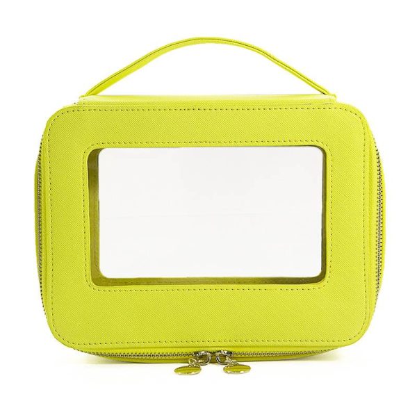 PU Leather Clear Portable Makeup Bag