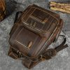 Large Capacity Leather Travel Retro Men's Backpack