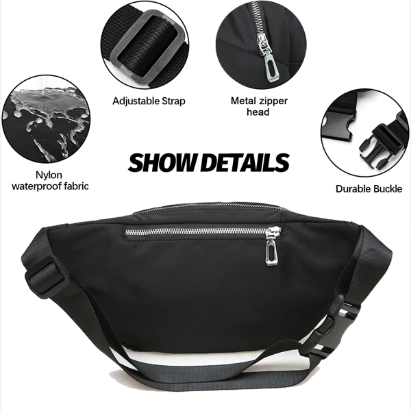 Crossbody Fanny Pack for Men With Adjustable Strap