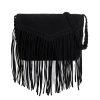PU leather Fringed Female Shoulder Crossbody Bag for woman