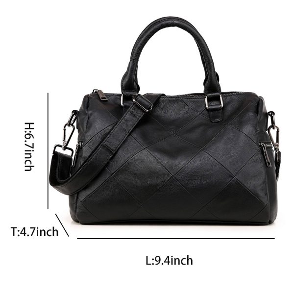 Genuine Leather Satchel Tote Bag for Women