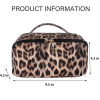 Pu Leather Retro Portable Leopard Storage Cosmetic Bag