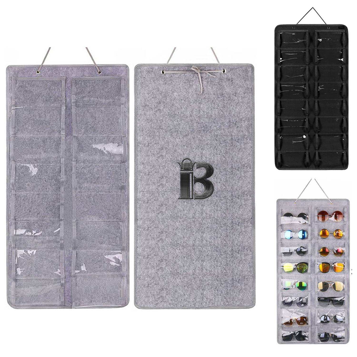 16 Slots Dust Proof Wall Pocket Sunglasses Organizer
