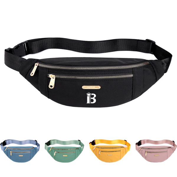 Oxford Sling Bag Double Zippers Fanny Pack