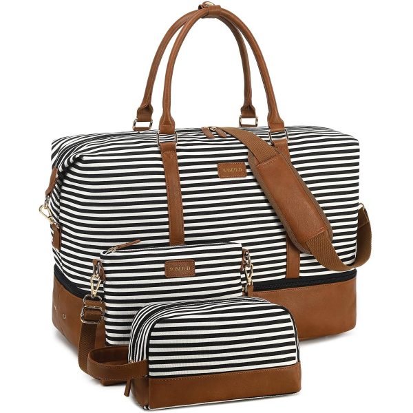 3in1 Polyester Travel Duffle Bag Set with Shoe Compartment