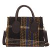 Canvas Small Checkered Cross-body Bag