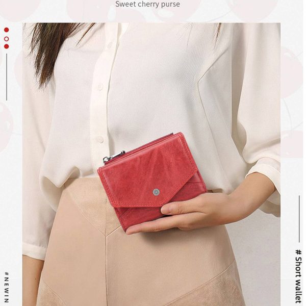 Genuine Leather RFID Anti-thief Zippered Wallet