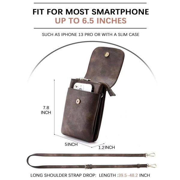 Genuine Leather Small Crossbody Bags for Women Wallet Purses