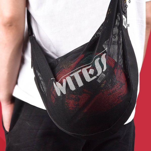One-shoulder Crossbody Sports Mesh Basketball Bag