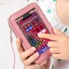 PU leather touch screen crossbody cell phone bag