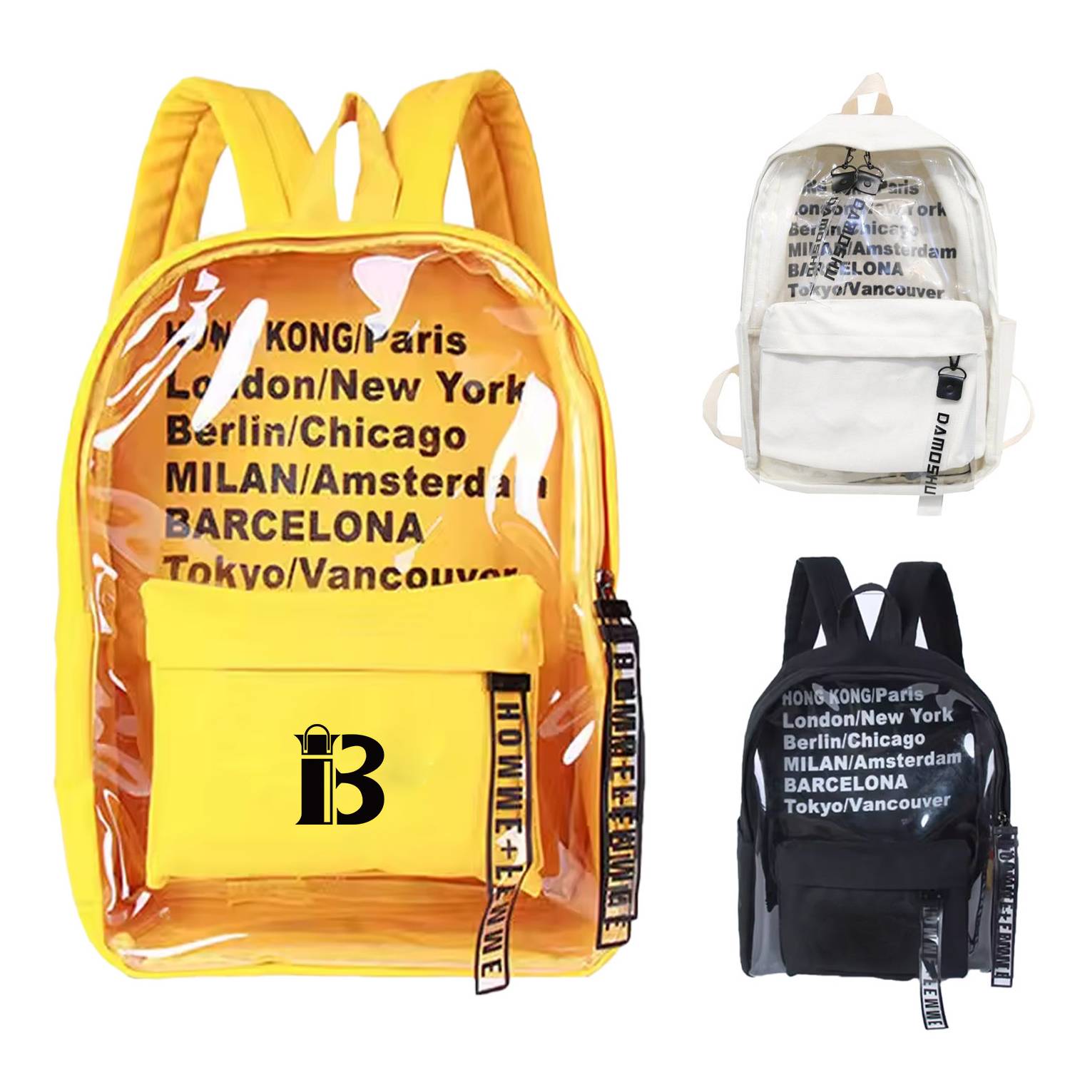 Lightweight School Bag Backpack W/ Clear Window