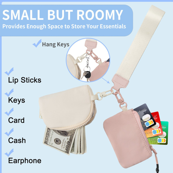 Dual Pouch Wrist Wallets