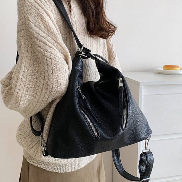 Pu Leather Commuter Shoulder Tote Bag