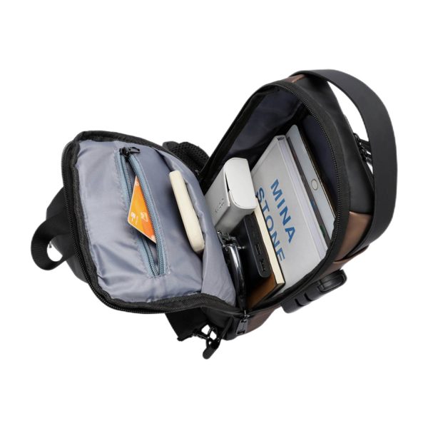 Men's Sports Chest Bag With Usb Charging Port