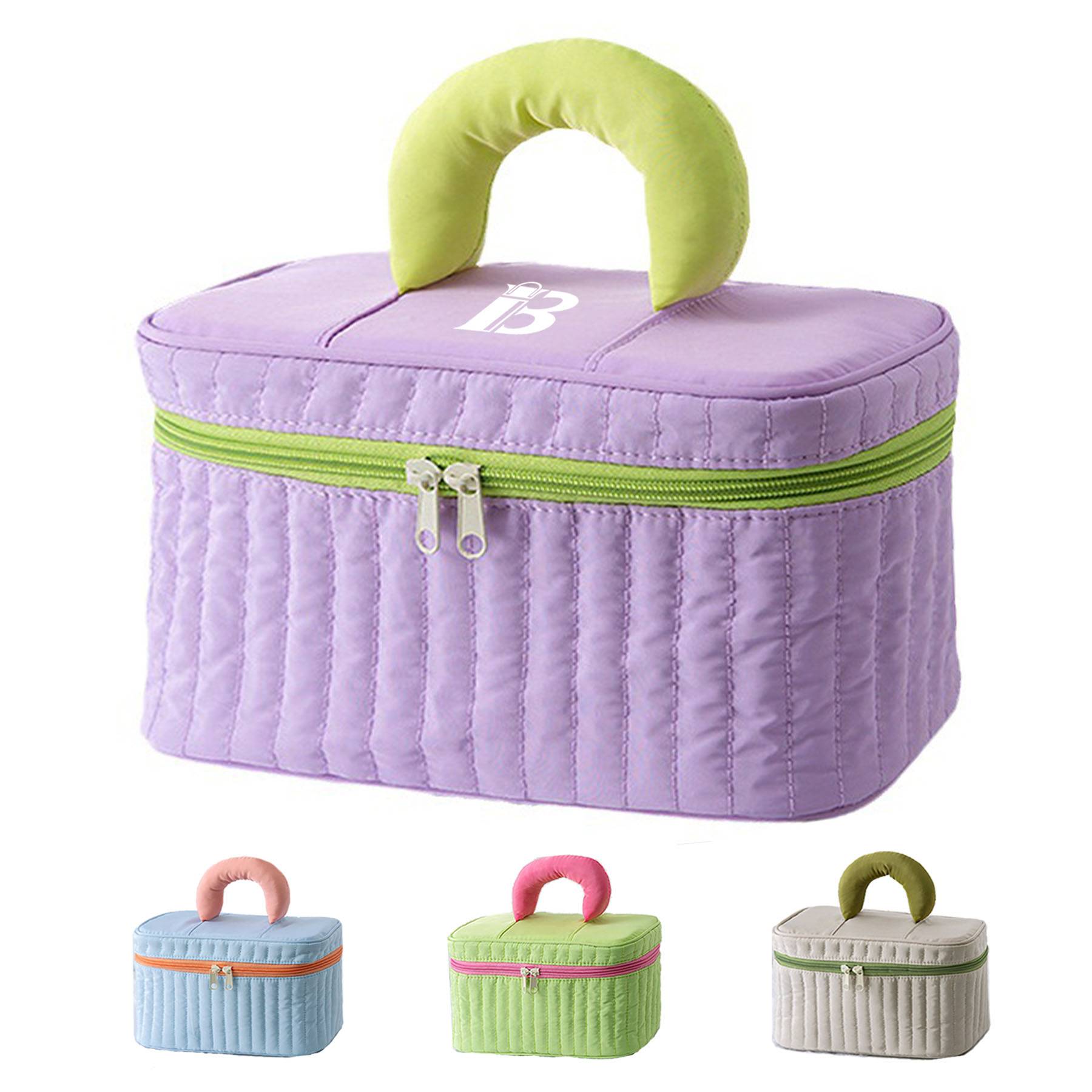 Polyester color contrast makeup bag
