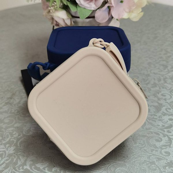 Cosmetics Lipstick Headphones Silicone Small Square Bag