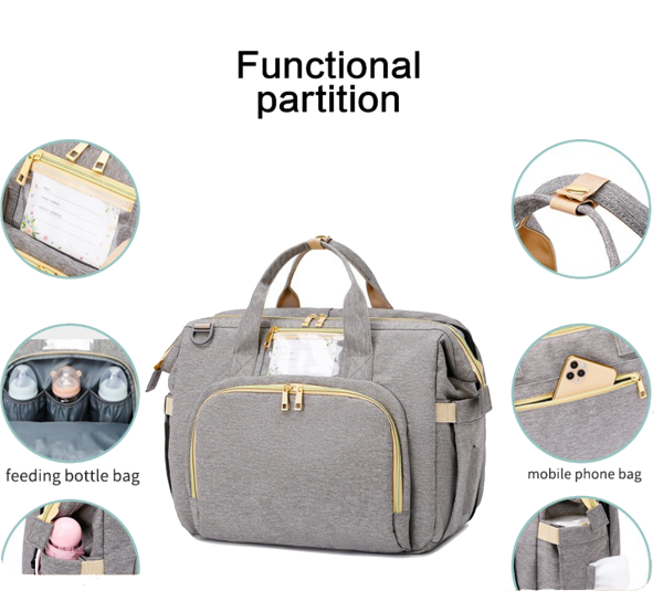 Multi-Function Travel Portable Backpack Mommy Bag