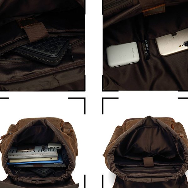 Large Vintage Canvas Backpack for Men