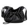 PU Leather Crossbody Drawstring Bags for women