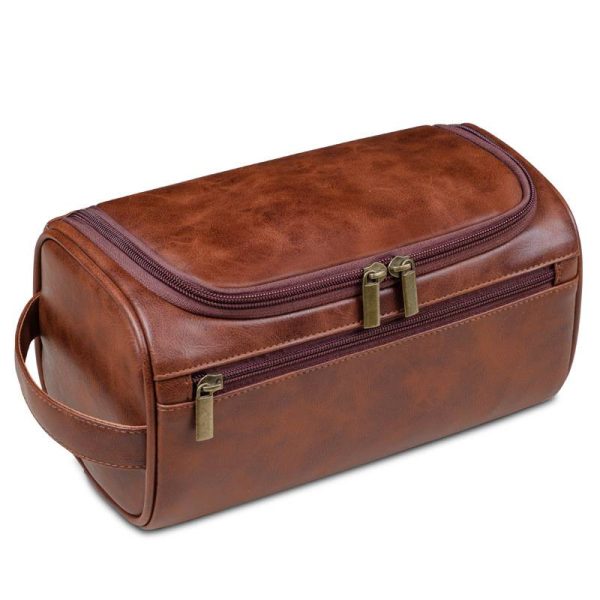 Pu Leather Personalized Toiletry Bag