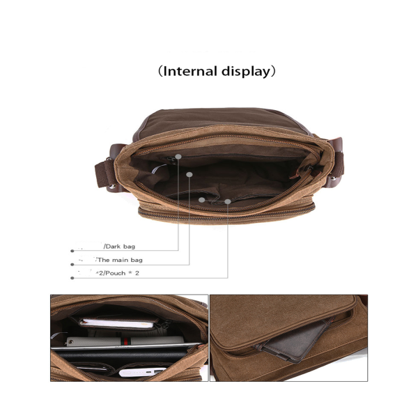 Vintage Shoulder Canvas Crossbody Bag