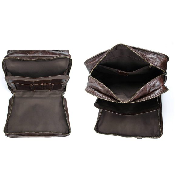 Leather Waterproof Briefcases Messenger bag for Men