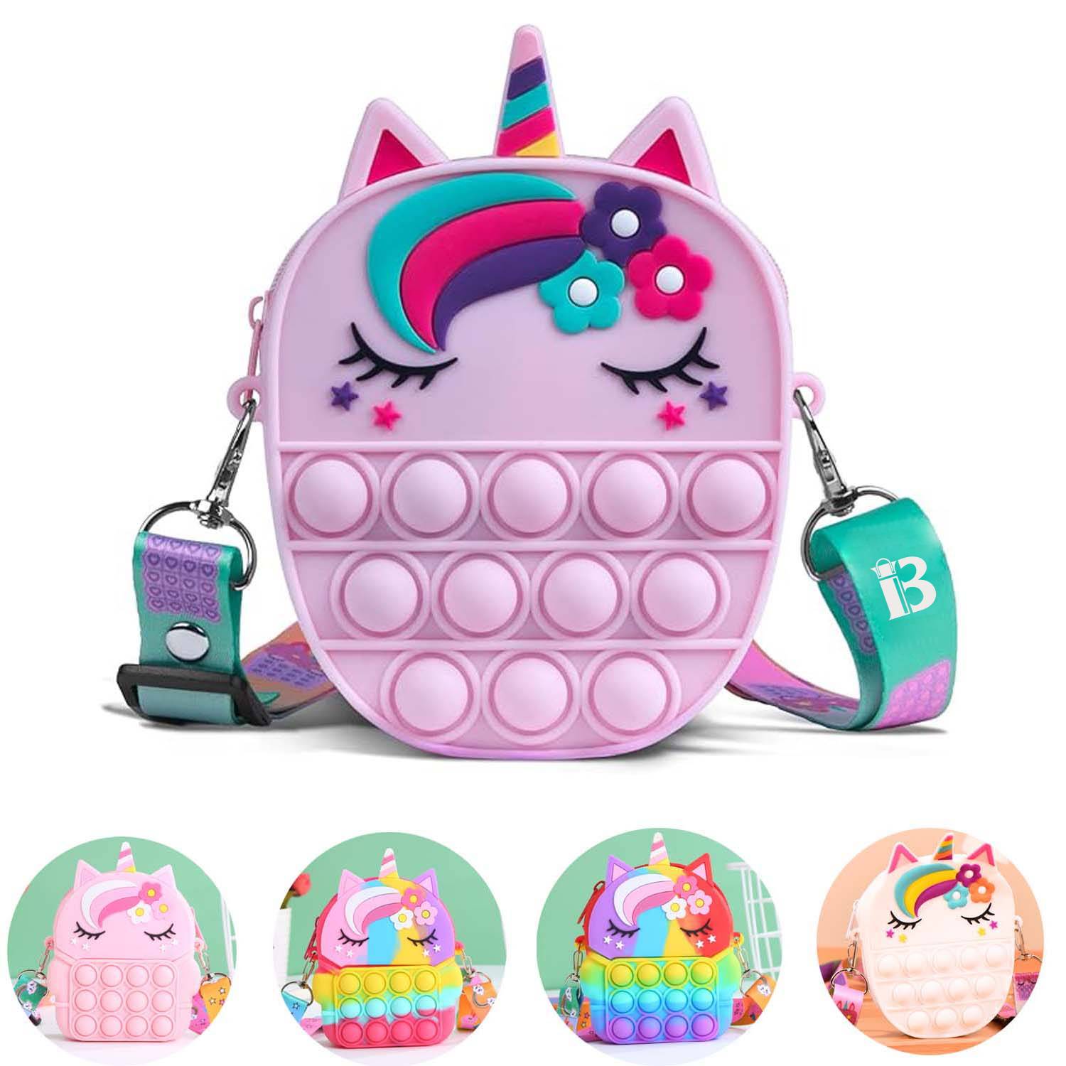 Unicorn Crossbody Bag With Pop Toy