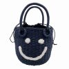 Jute Smiley straw bucket bag