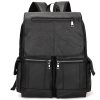PU leather fashion simple business laptop backpack