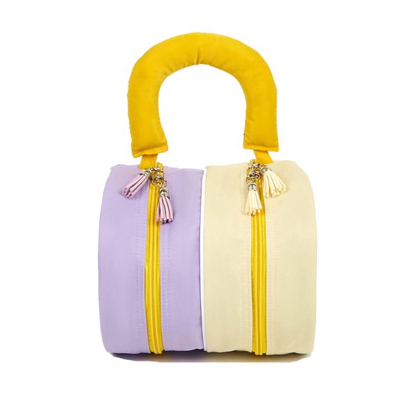 Nylon cylinder hand makeup bag