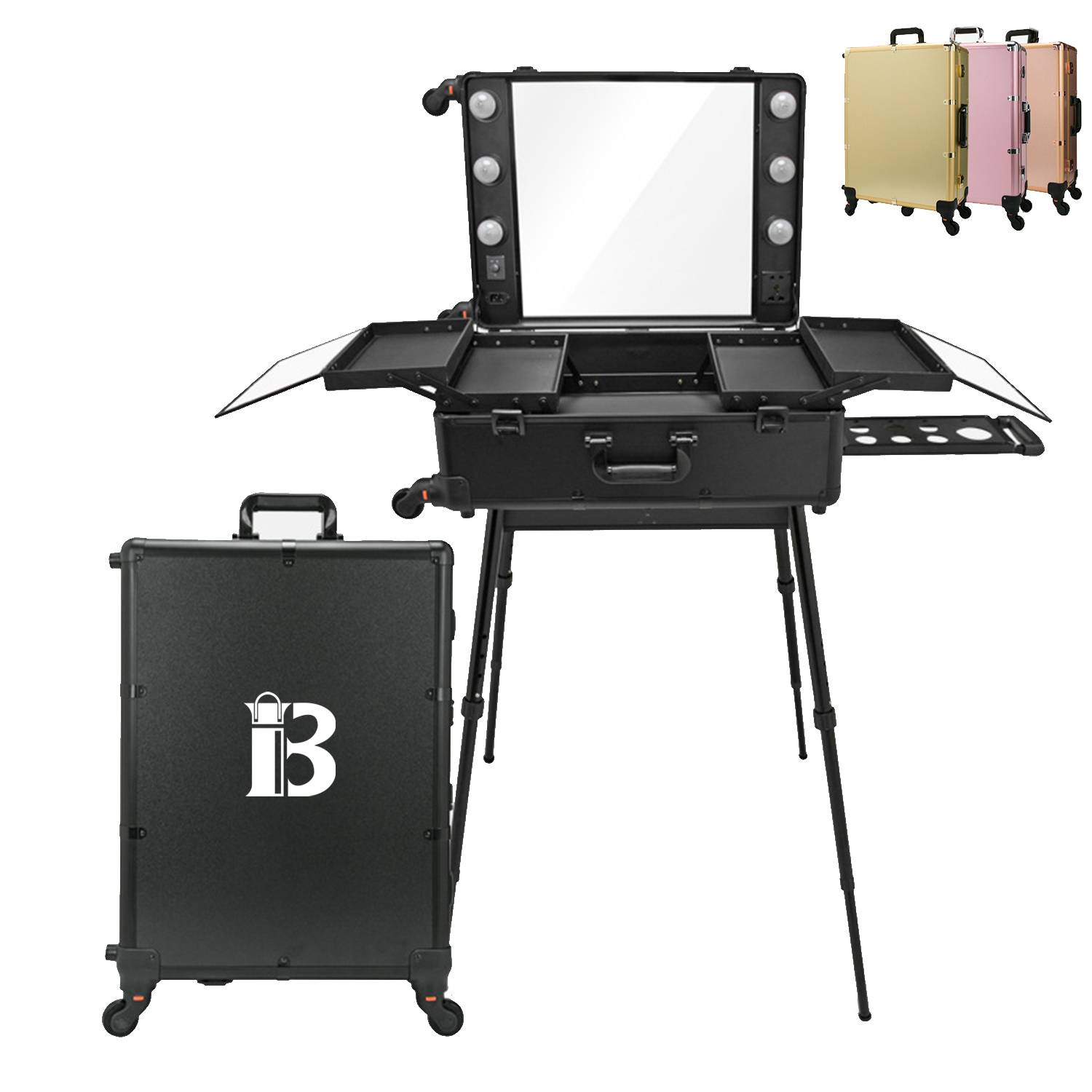 6c697ea3-330d-4a8a-ada5-15af13825391_KW543-JG.jpg LED Pull Rod Makeup Train Case